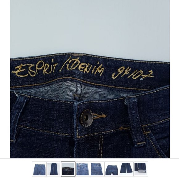 Esprit 94107 Denim Pants Skinny Leg Low Rise Blue Women sz 28|32 - Picture 6 of 9